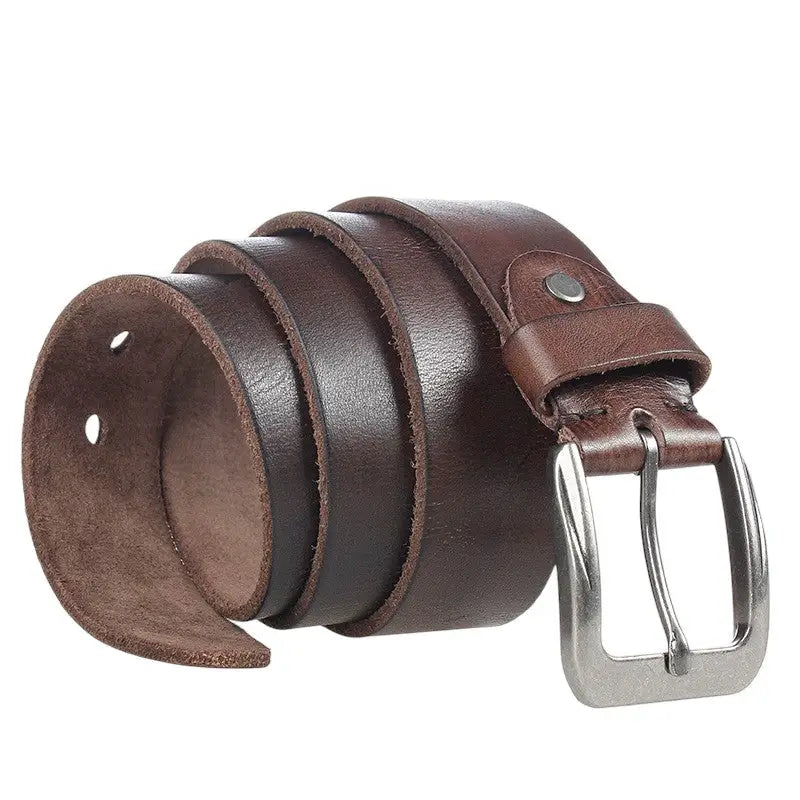 Ceinture militaire cuir marron Image