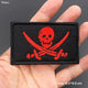DRAPEAU PIRATE ROUGE ET NOIR